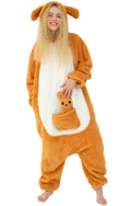 SAMGU Kangaroo Onesie Costumes Adult Animal Halloween Cosplay One Piece Pajamas for Women and Men