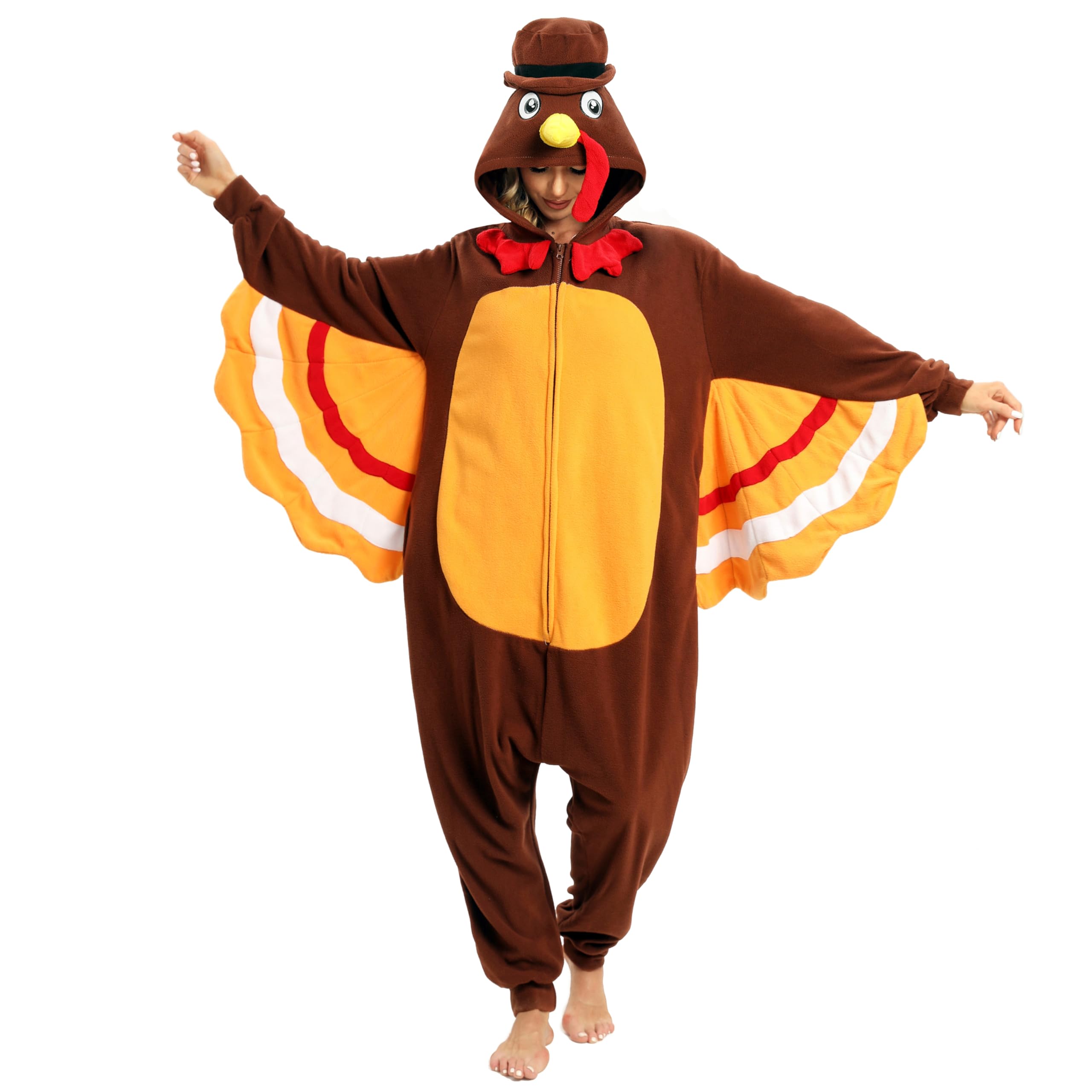 NAITOKE Adult Animal Onesie Halloween Costume Cosplay One-Piece Pajamas Women Man Teens Coffee