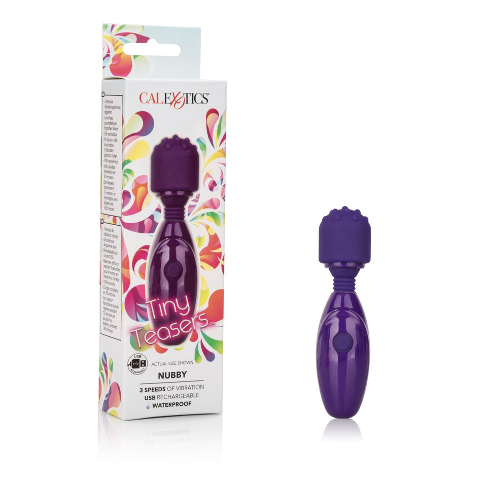 Calexotics Tiny Teasers Nubby - Waterproof Bullet Vibrator With Removable Tip - Adult Toys For Couples - Pocket Vibrator With Nu