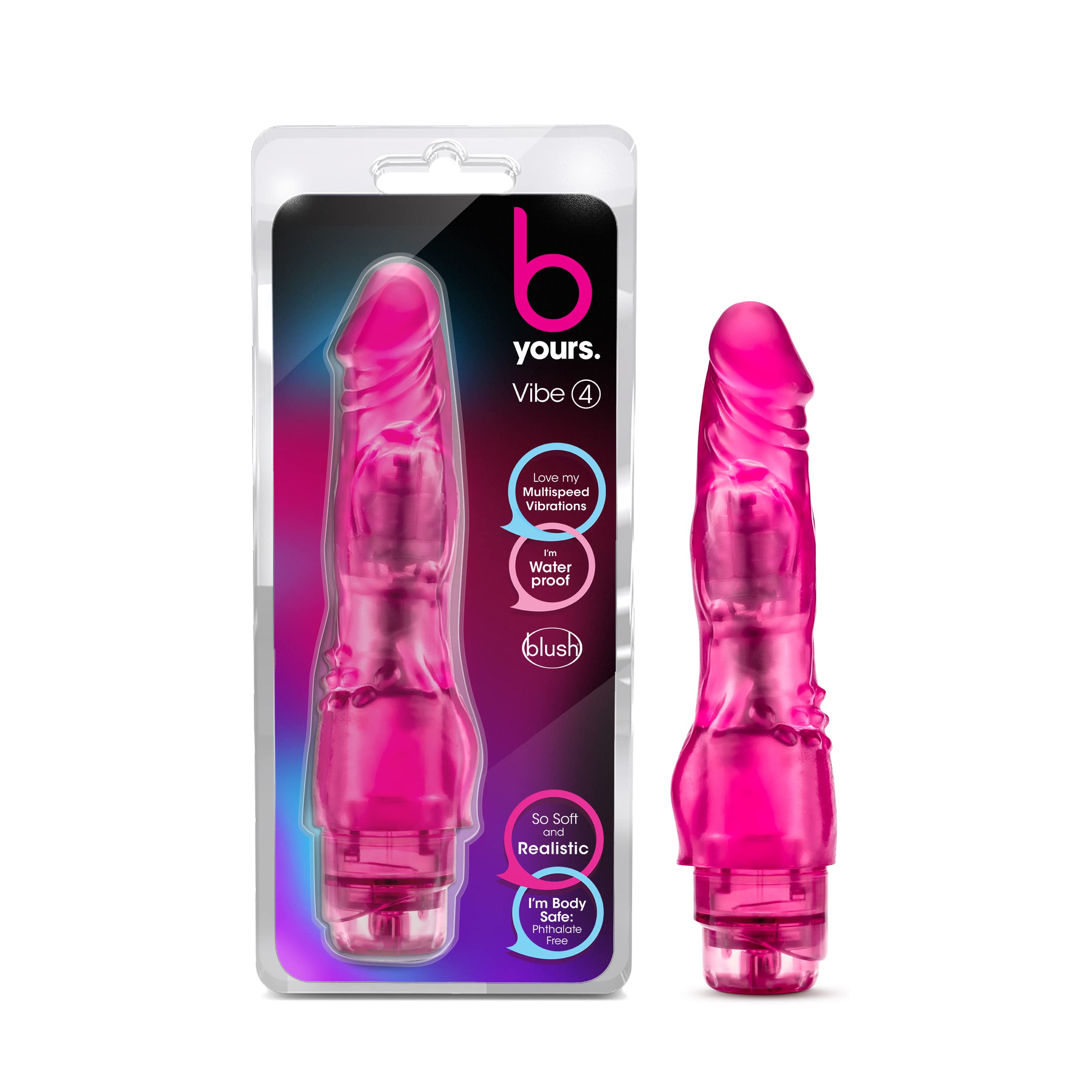 8 Soft Realistic Clitoral Nubs Vibrating Dildo - Powerful Multi Speed Vibrator - Sex Toy for Women - Sex Toy for Adults (Pink)