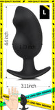 Anal Plug for Comfortable Long-Term Wear - Silicone Butt Plug Dilator with Curved Base & Slender Waist - 4.4 X 1.73 Inch Prostat