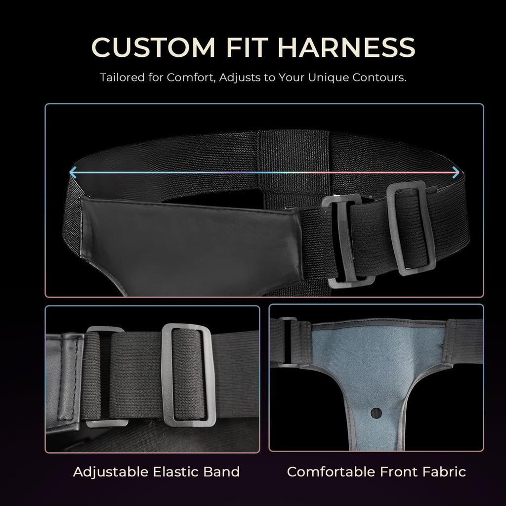 Strap On Dildo for Women - Wearable Harness with 2 Removable Realistic Dildos, Adjustable Strapless Strapon for G-Spot and Anal