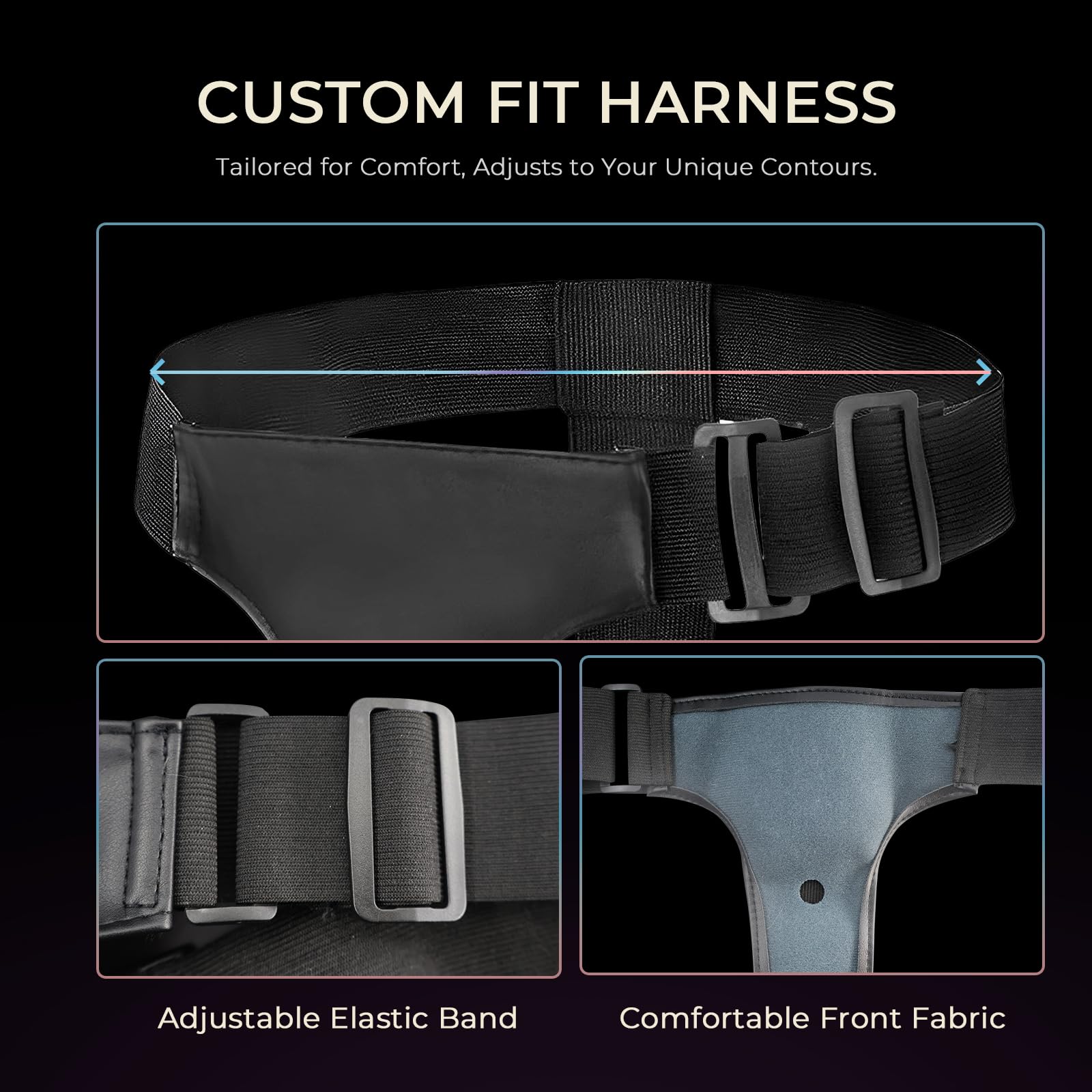 Strap On Dildo for Women - Wearable Harness with 2 Removable Realistic Dildos, Adjustable Strapless Strapon for G-Spot and Anal
