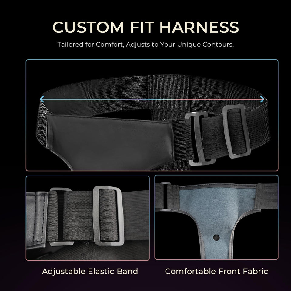 Strap On Dildo for Women - Wearable Harness with 2 Removable Realistic Dildos, Adjustable Strapless Strapon for G-Spot and Anal