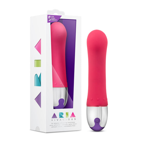(D) Aria Vivacious Cerise Pink Vibrator
