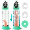 Penis Pump Male Sex Toys - Electric Vacuum and Water Cock Pump with 3 '' Large Barrel and LCD Display, 4 Pressure Levels, and 9
