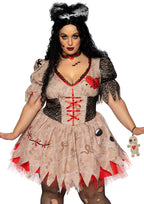 Leg Avenue Women'S Deadly Voodoo Doll Halloween Costume, Multicolor, Medium-Large