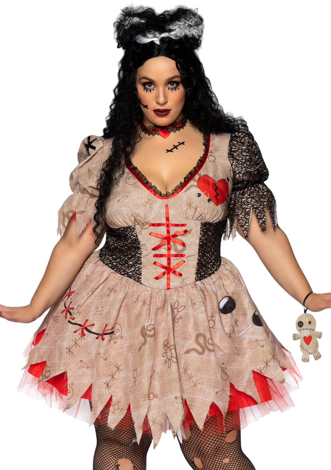 Leg Avenue Women'S Deadly Voodoo Doll Halloween Costume, Multicolor, Medium-Large