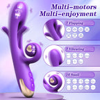 Flapping G Spot Vibrator Dildo: Rabbit Adult Toys with 10 Vibration 7 Flapping, Silicone Waterproof Personal Vibrator for Clitor