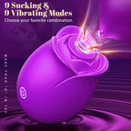 Gasevimo Rose Sex Toy Adult Toys - Sucking Vibrator Adult Sex Toy with 5 Sucking & Vibrating Rose Sucker G Spot Vibrators, Women