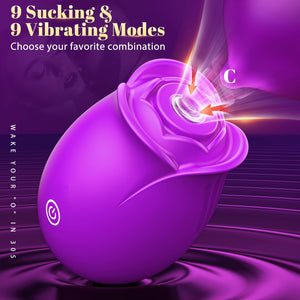 Gasevimo Rose Sex Toy Adult Toys - Sucking Vibrator Adult Sex Toy with 5 Sucking & Vibrating Rose Sucker G Spot Vibrators, Women