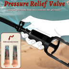 Penis Pump with Realistic Mouth,Quilloria Manual Vacuum Penis Extender Male Masturbator,Sex Toys Sexual Stimulation Device for E
