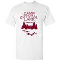 UGP Campus Apparel - Camp Crystal Lake - Funny 80s Horror Movie Halloween T-Shirt - X-Large - White