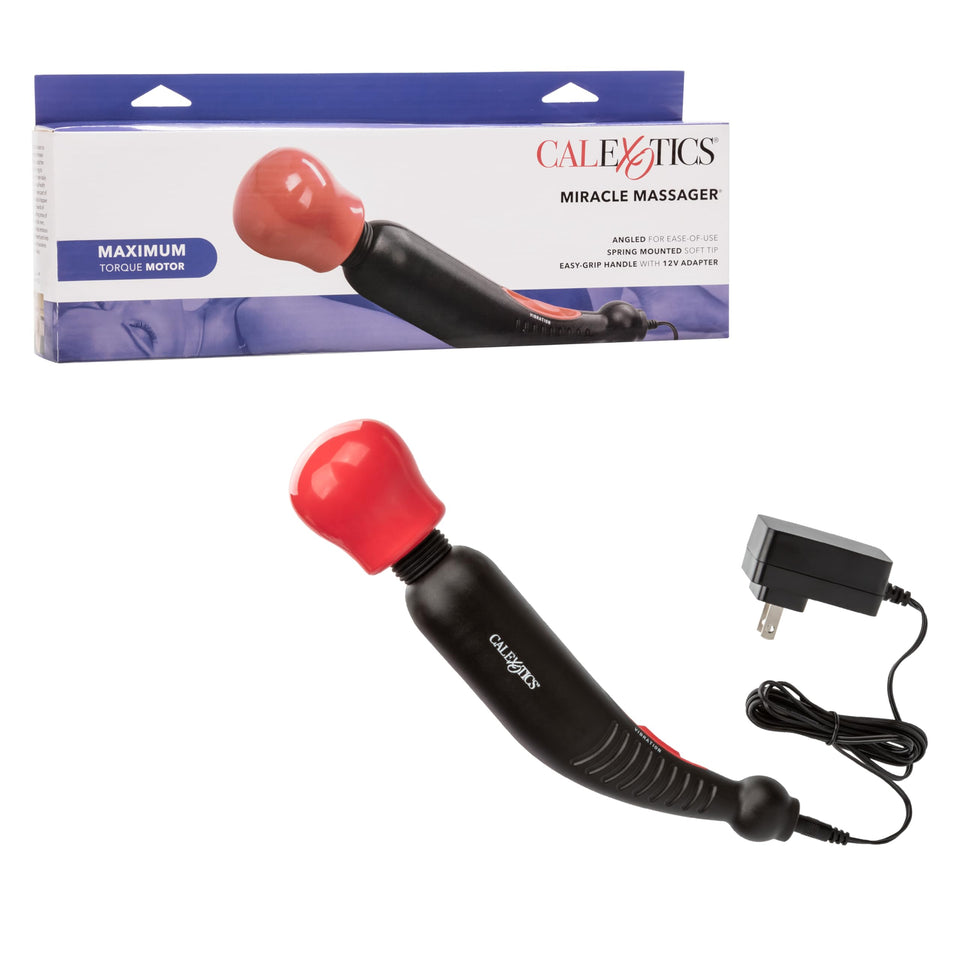 Calexotics Miracle Massager     Body Wand Vibrator For Couples     Adult Sex Personal Massager - Black