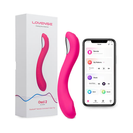 Lovense Osci 2 G-Spot Vibrator, Oscillating Rechargeable Sex Toy With 3 Powerful Vibration Levels And 10 Customizable Patterns, Smartphone Wireless Bluetooth Control, Made By Body Safe Material