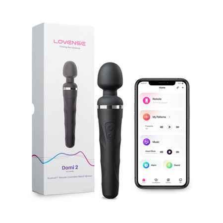 Lovense Domi 2 Wand Massager For Women/Men, Classic Wand Vibrator, Powerful & Quiet Stimulator With Dual Rotating Head, Bluetooth Phone App Control, Customizable Vibrations & Partner Play