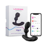 Lovense Edge 2 Male Prostate Massager Anal Vibrator, Bluetooth Prostate & Perineum Stimulator Anal Sex Toys For Men, Dual Motor App Control Butt Plug Adult Toys For Beginner Advanced Player