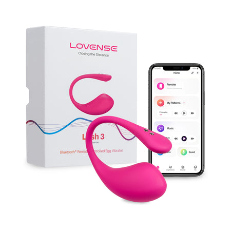 Lovense Lush 3 Bullet Vibrator, Upgraded Wearable Bluetooth Stimulator For Female Adult Toys, Mini Egg Style Vibrator Bullet For Women Vibrating Ball, Small Pink Remote Control Vibrating Machine