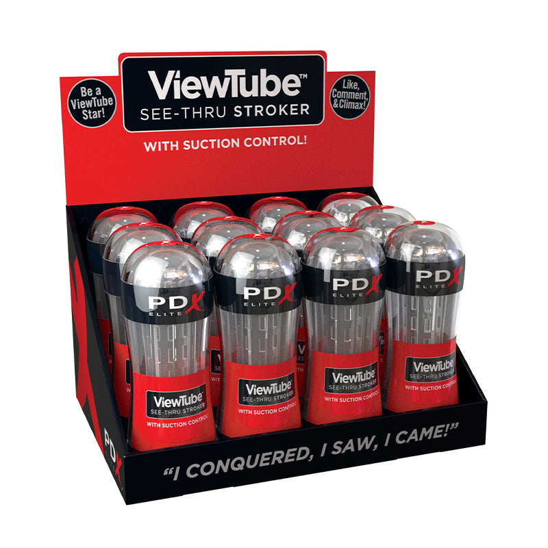 PDX Elite ViewTube Stroker DP 12pk Clear