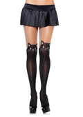 Black cat spandex opaque panty