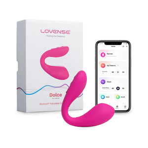 Lovense Dolce Couples Vibrator, Bluetooth Clitoris & G-Spot Bullet Vibrator For Women, App Controlled Stimulator Massager With 10 Vibration Modes Memory For Couples, Waterproof Adult Sex Toy For Women