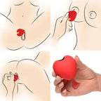 Shegasm 10X Heart Desire Silicone Suction Clit  Stimulator - Red