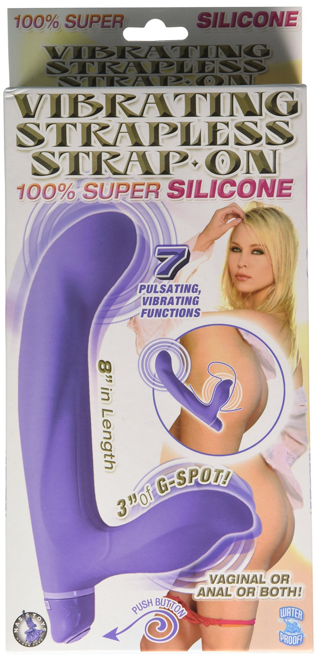 Nasswalk Novelties By Nasswalk Vibrating Strapless Strapon Lavender