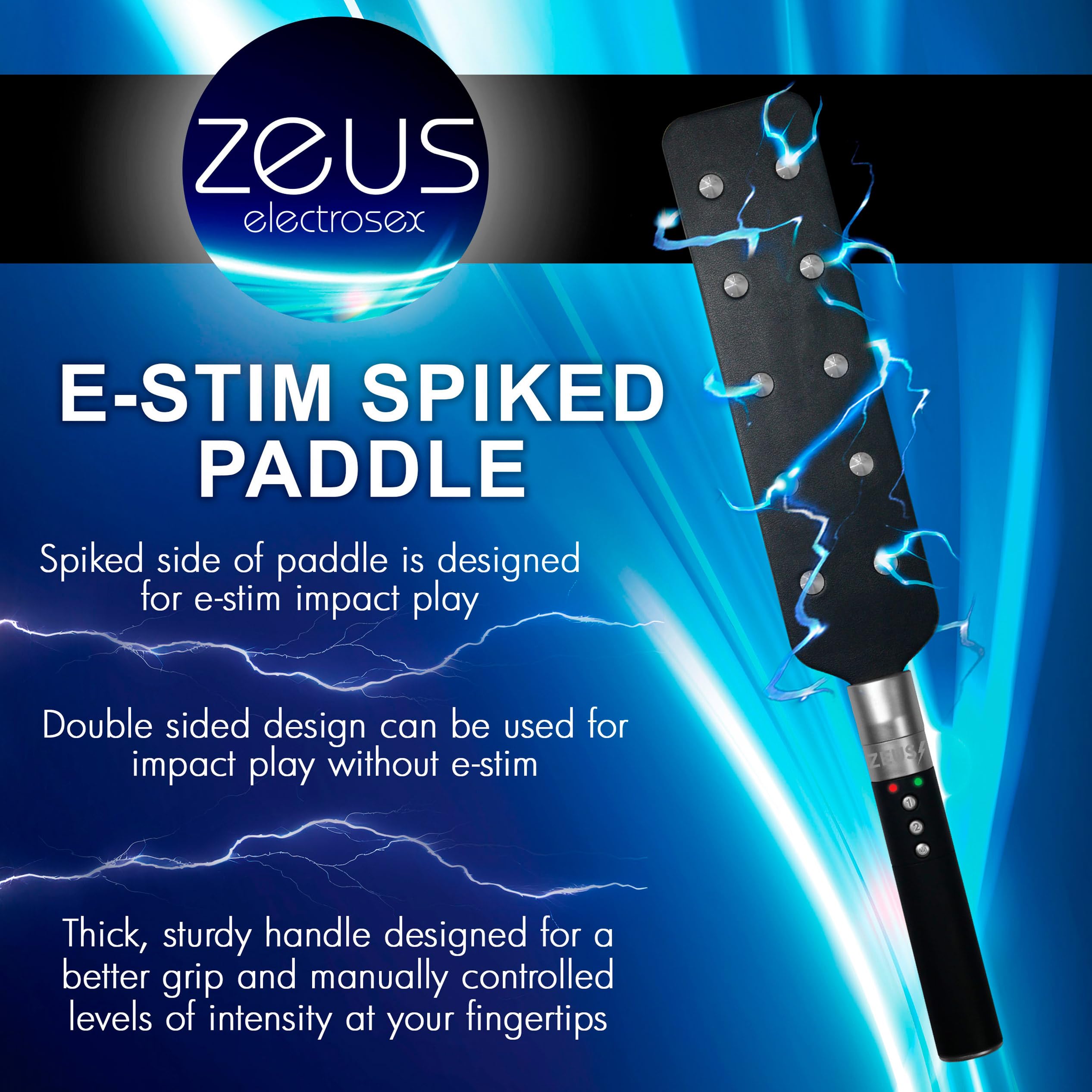 Zeus Electrosex E-Stim Spiked Paddle