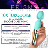 Prisms Vibra-Glass 10X Turquoise Glass Wand Dual End