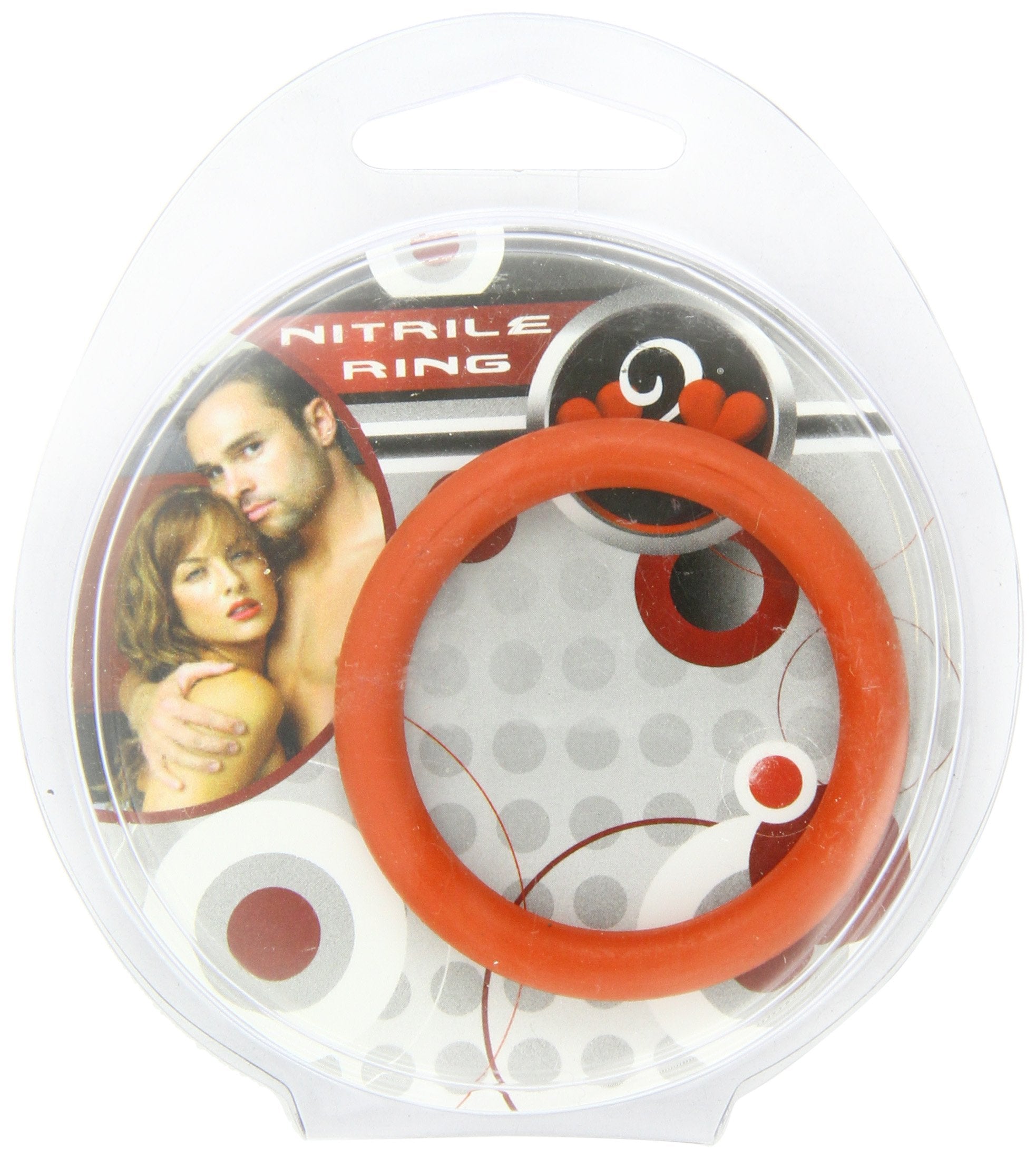 Heart 2 Heart Cock Ring Nitrile, Red, 1.5