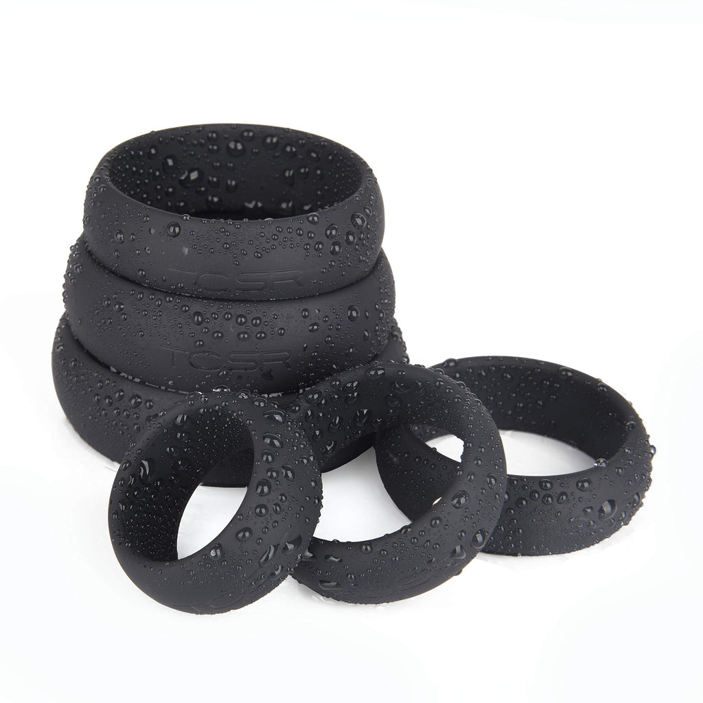 TCSR 6 Different Size Cock Rings - Medical Grade Soft Silicone Penis Rings - Better Sex