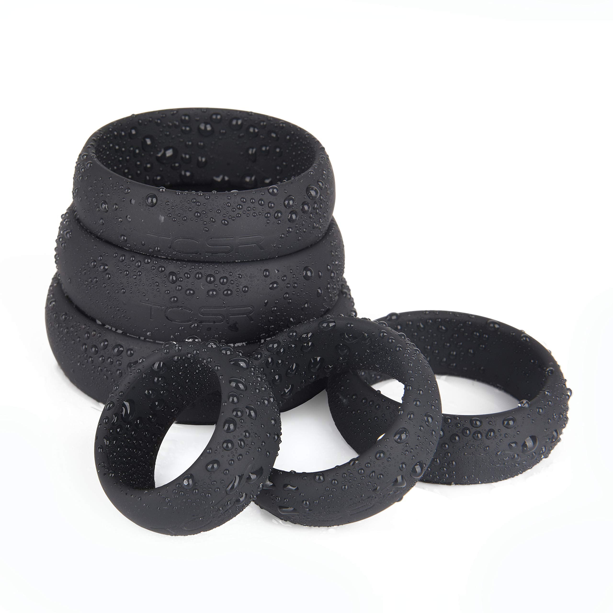 TCSR 6 Different Size Cock Rings - Medical Grade Soft Silicone Penis Rings - Better Sex