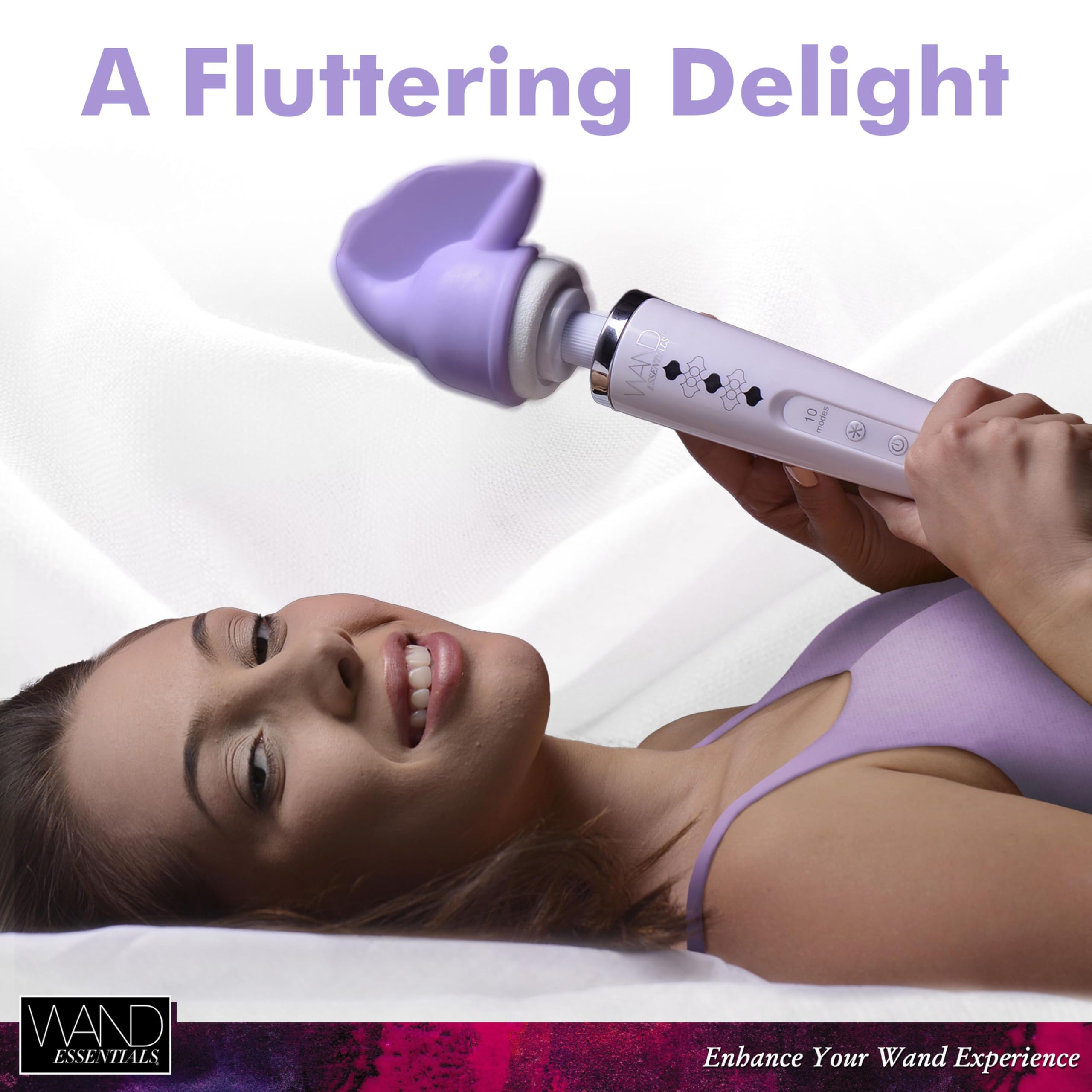 Wand Essentials Flutter Wand Massager Attachment, Purple, 1 Count (Pack Of 1) (Ac521)