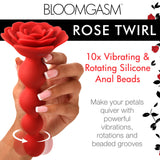 Bloomgasm Rose Twirl Vibrating & Rotating 10X Anal Beads