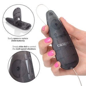 Calexotics Booty Call Vibro Kit - Wired Vibrating Bullet Anal Pleasure Beads - Vibe Egg Anal Probe Adult Sex Toy - Black