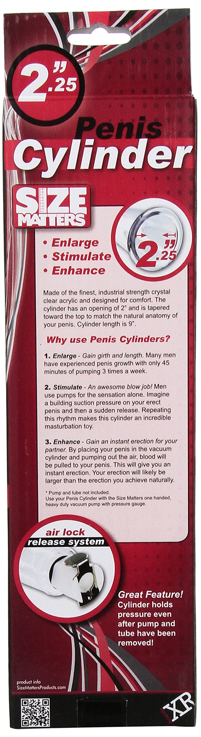 Size Matters Penis Pump Cylinders, 2.25-Inch X 9-Inch