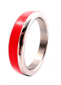 Heart 2 Heart Metal Cring  S Steel W Red Band Wbag