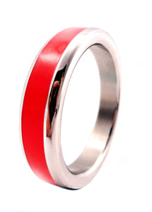 Heart 2 Heart Metal Cring  S Steel W Red Band Wbag