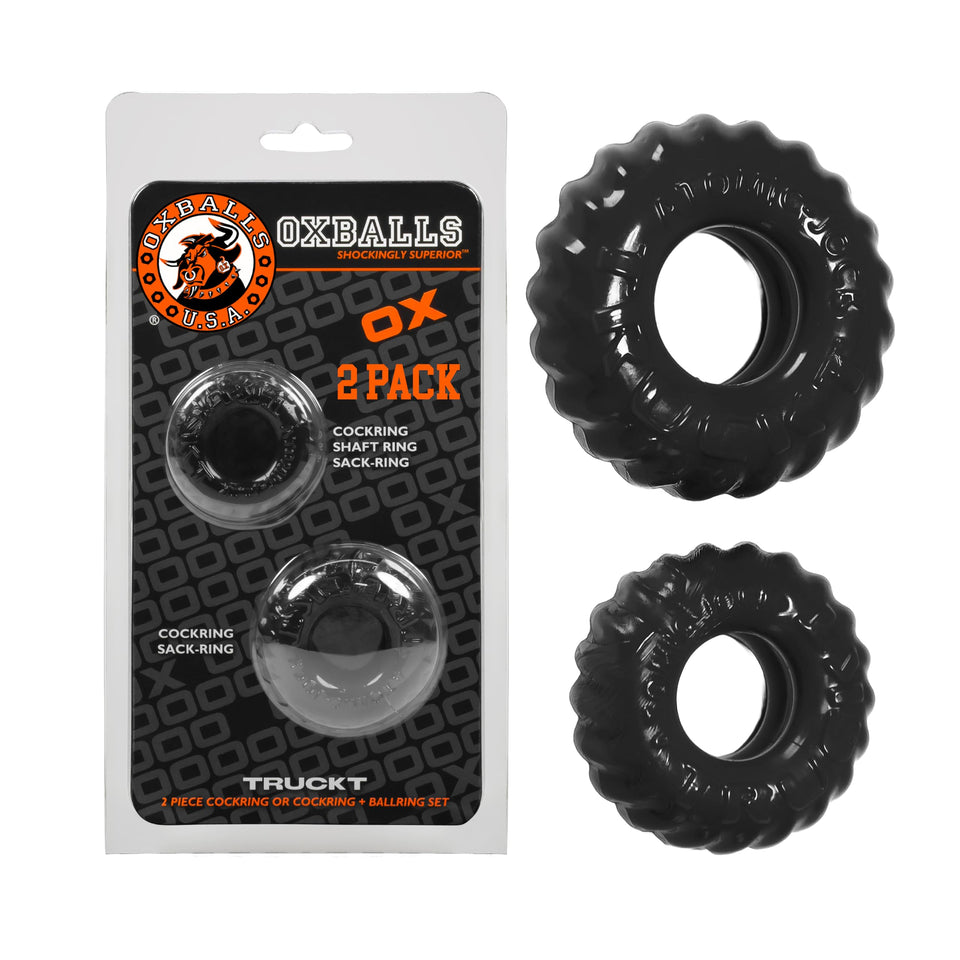 Truckt 2Pc Cockring Set Black (Net)