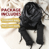 BDSM Shibari Bondage Sex Rope - BDSM Kit Adult Bondage Restraints Set Sex Toys for Women & Couples, 32 Feet 8MM (2-Pack, Black)