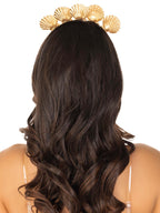 Leg Avenue Pearl Shell Mermaid Headband Gold Color