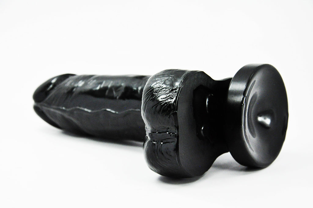 Cloud Nine Collection Cloud Nine Delightful Dong With Balls, Black 7-Inch Thick, Black