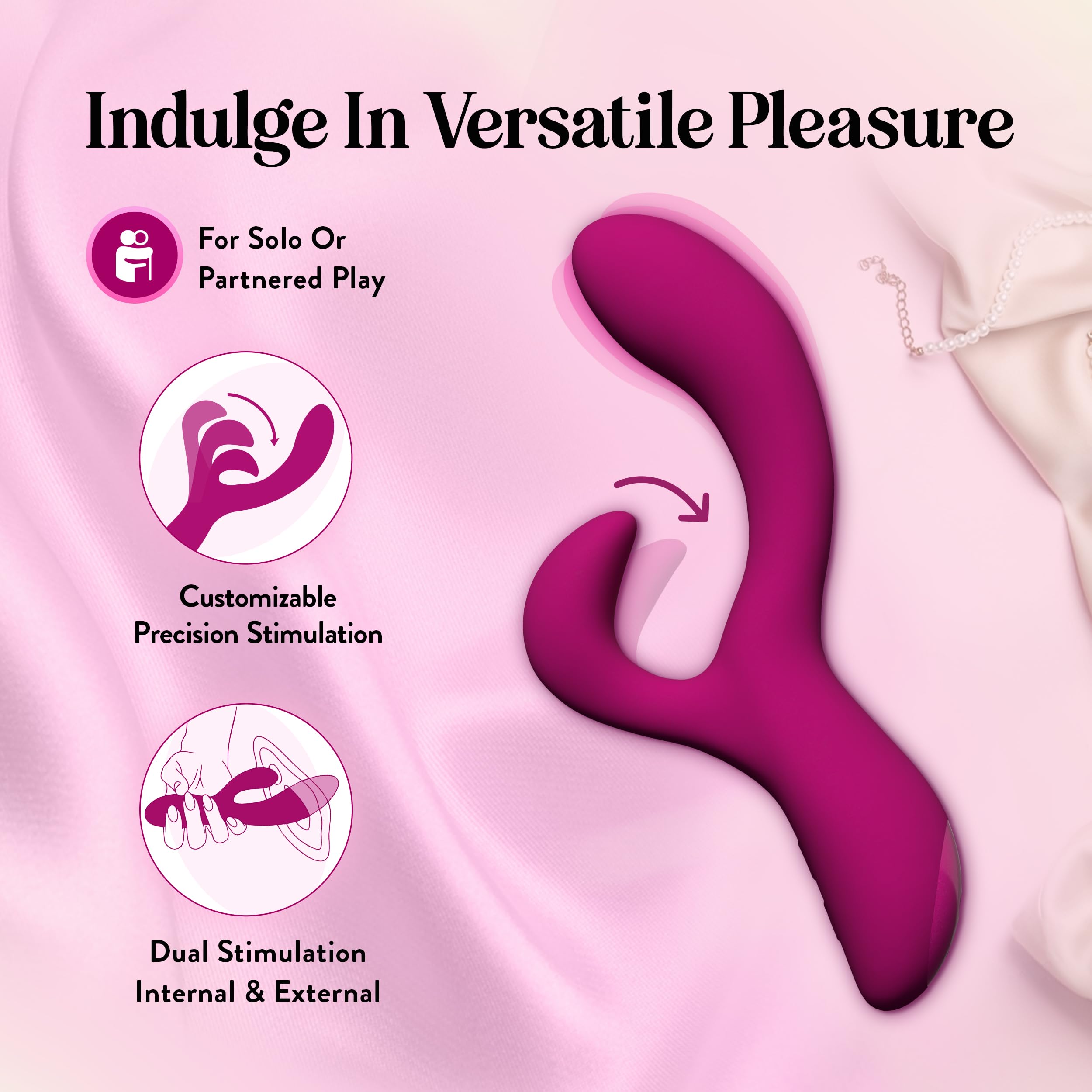 Blush Quinn Rabbit Vibrator Burgundy