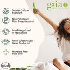 Blush Novelties Gaia Eco Plant-Based 7'' Slim Multispeed Vibrator in Green Made of Sustainable BioFeel Worlds First Plant Based
