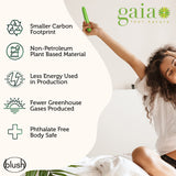 Blush Novelties Gaia Eco Plant-Based 7'' Slim Multispeed Vibrator in Green Made of Sustainable BioFeel Worlds First Plant Based