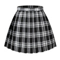 Beautifulfashionlife Women s High Waist A-Line Pleated Japan Anime Skirts Costumes (White Mixed Black 16)