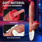 Thrusting Vibrator Dildo for Women Sex Toys 10 Licking Thrusting Rabbit Vibrators 11.6'' Realistic Dildos G Spot Vibrator Clitor