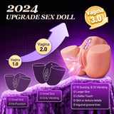 Upgraded 10 Sucking & Vibrating Sex Doll, 15LB Larger Size Electric Penis Pump Extender Enlarger Mens Penis Vibrator Sleeve Sili