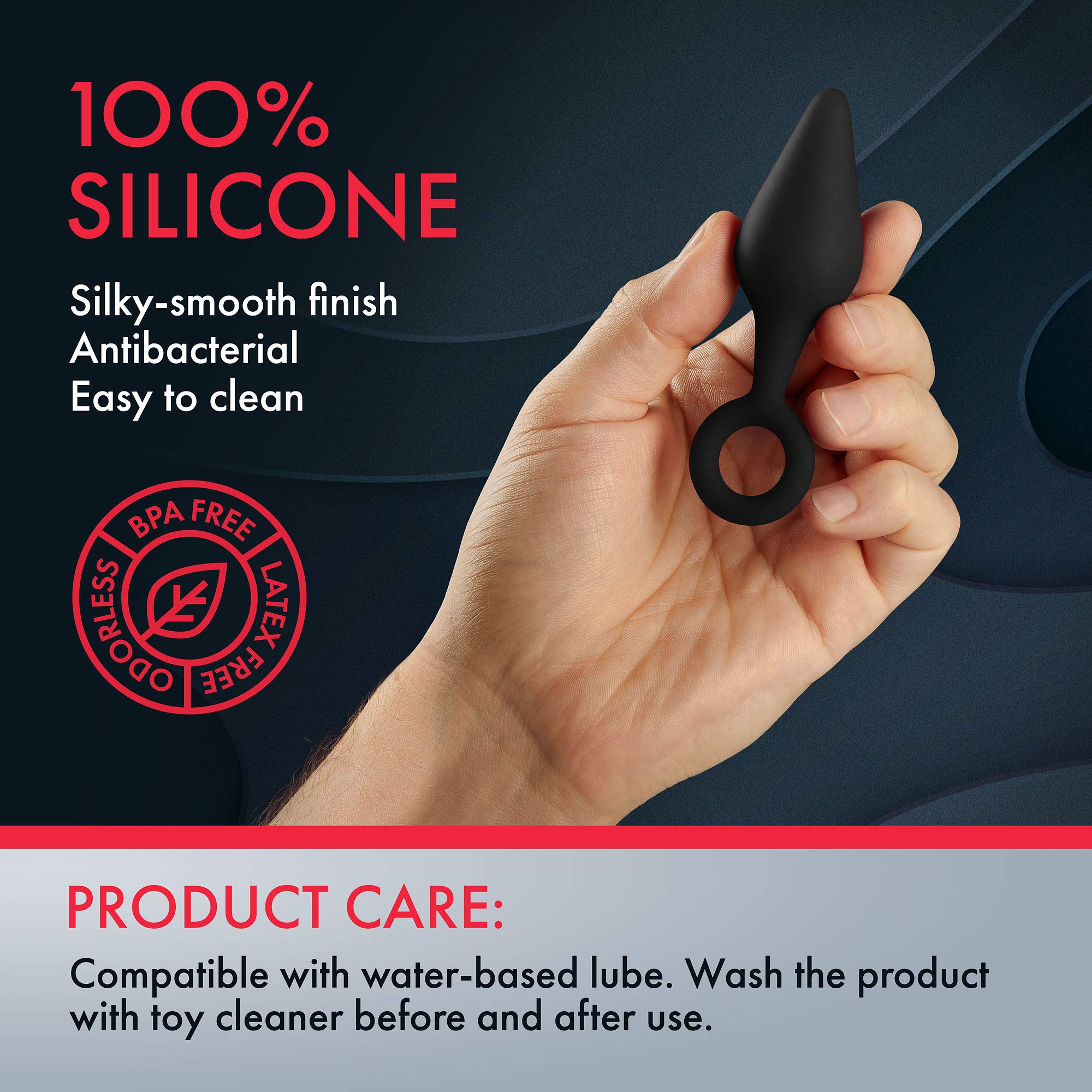 Forto F-10: Sili Plug W/Pull Ring Sm Bk
