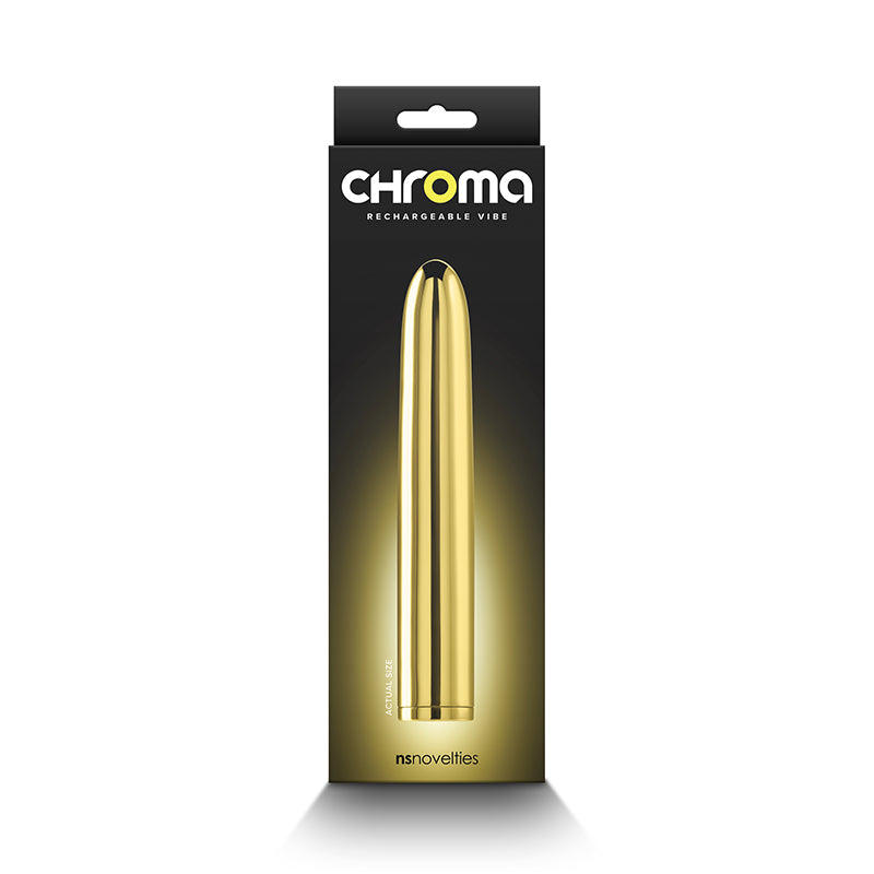 Chroma Rechargeable Vibe 7In Gold